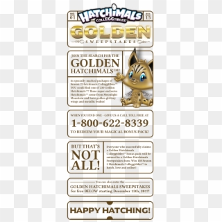 Enter The Golden Hatchimals Sweepstakes - Golden Hatchimal Clipart