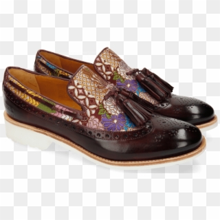 Loafers Amelie 60 Textile Glory Burgundy - Slip-on Shoe Clipart