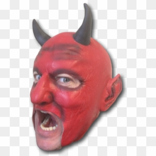 Red Devil Demon Mask - Halloween Costume Clipart