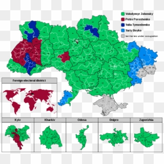 Results Of The 2019 Ukrainian Elections, First Round - Ukraine Election Results 2019 Clipart