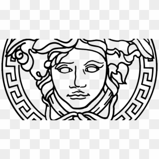 Gorgon Drawing Medusa Versace Transparent Png Clipart - Versace Logo Svg