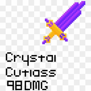 Crystal Cutlass - Minecraft Clipart