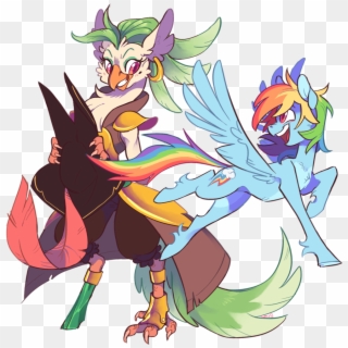 Amputee, Anthro, Artist - Mlp Captain Celaeno And Rainbow Dash Clipart