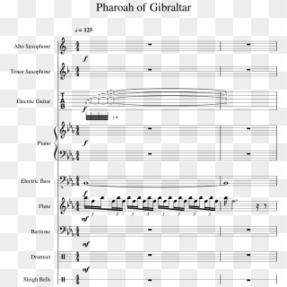 Pharoah Of Gibraltar Sheet Music For Piano, Flute, - Sheet Music Clipart