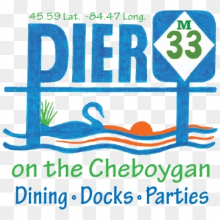 Pier M33 On The Cheboygan - Graphic Design Clipart