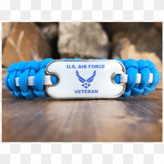 Air Force Veteran Dog Tag Paracord Bracelet - Bracelet Clipart