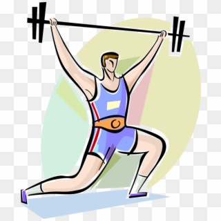 Vector Illustration Of Weightlifting Weightlifter With Clipart