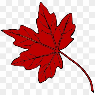 Red Maple Leaf Clip Art At Clker - Red Maple Leaf Clipart - Png Download