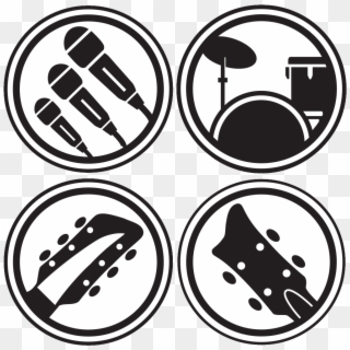Png W/ White - Rock Band Icon Png Clipart