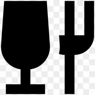 This Icon Contains A Glass And A Fork , Png Download Clipart