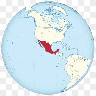 Mexico On The Globe - Mexico Clipart