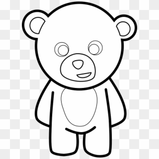 Teddy Bear Teddybear Black Outline Cute - Teddy Bear Outline Clipart