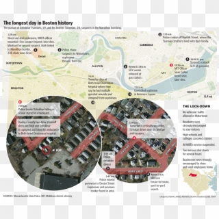 Boston Globe Graphics After Boston Marathon Bombings - Map Clipart