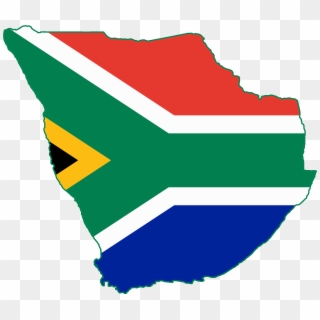 Flag Map Of Greater South Africa - South Africa Flag Map Clipart