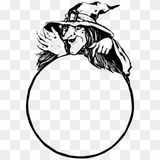 This Free Icons Png Design Of Witch With Crystal Ball Clipart