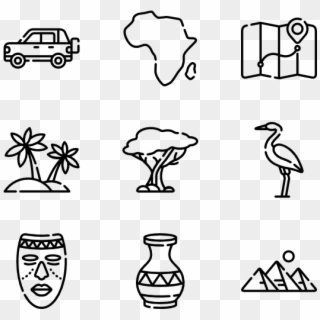 Africa - Design Vector Icon Clipart