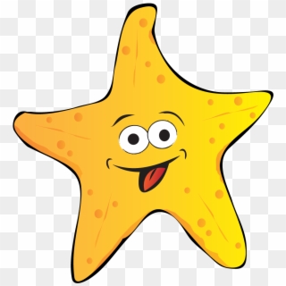 Red Starfish Png , Png Download - Yellow Starfish Cartoon Clipart