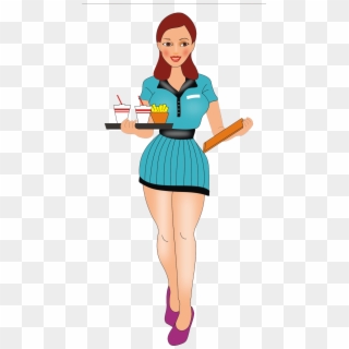 Cartoon Waitress - Waiter Clipart