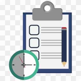 Checklist And Clock Icon - Checklist Clipart