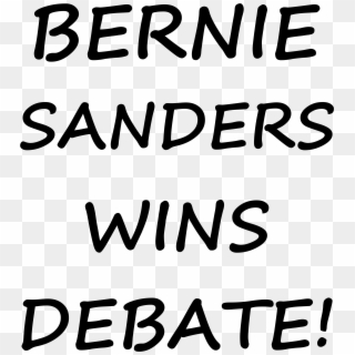 Poster Bernie Sanders Wins Debate - Poster Clipart