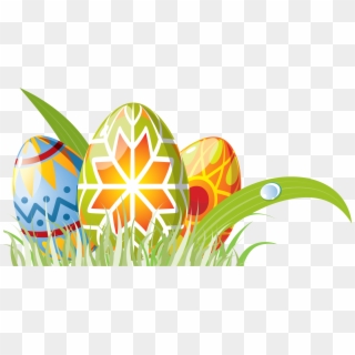 Easter Eggs With Grass Decoration Png Clipart - Easter Eggs In The Grass Clipart Png Transparent Png