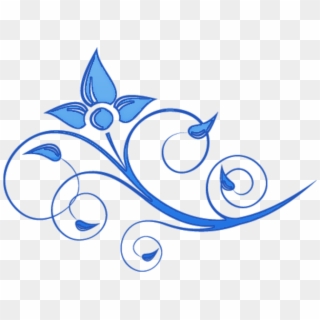Flowers Swirls Png My Blog - Swirl Blue Designs Transparent Clipart