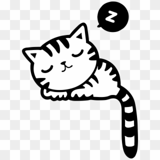 Kitten Clipart Sleeping - Sleeping Clip Art - Png Download