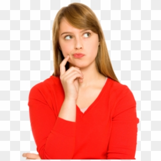 Thinking Woman Png Free Download - Woman Wondering Clipart