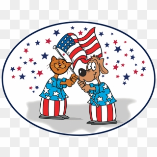 Happy Fourth Of July Sean Casey Animal Rescue Banner - American Flag Clip Art - Png Download