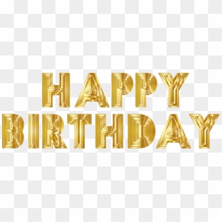 Happy Birthday Gold - Happy Birthday Gold Png Clipart