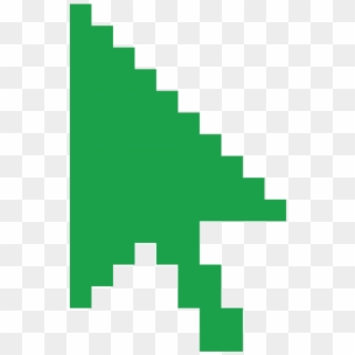 Green Cursor Arrow - Cursor Pixel Art Clipart