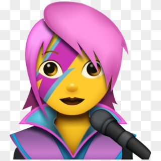 Girl Singer Emoji Clipart