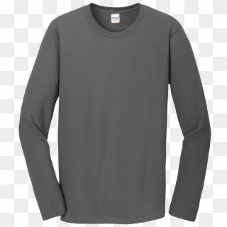 Softstyle ® Long Sleeve T Shirt - Gildan Charcoal Long Sleeve Tee Clipart
