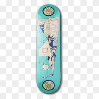 Lady Liberty Skateboard - Illustration Clipart