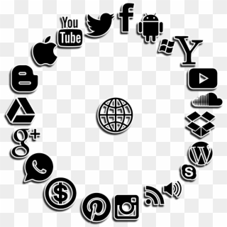 Social-media - Internet Image Black And White Clipart