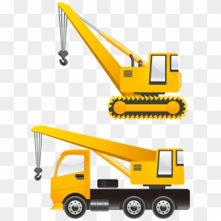 Cartoon Heavy Vector Transprent - Construction Crane Vector Png Clipart