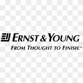 Ernst & Young With Tagline Logo Black And White - Ernst & Young Clipart