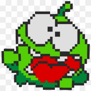 Om Nom From Cut The Rope - Laughing Crying Emoji Pixel Art Clipart