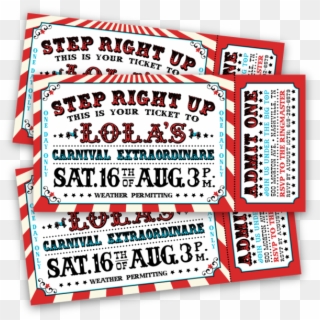 Vintage Carnival Ticket Invitation Template 164887 - Design Of Ticket For Carnival Clipart