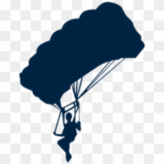 Parachuting, Tandem Skydiving, Parachute, Silhouette, - Skydiving Png Clipart