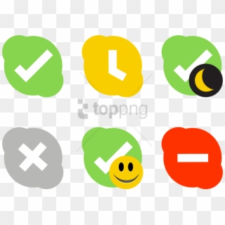 Free Png Skype Status Icons Png - Status Icons Png Clipart