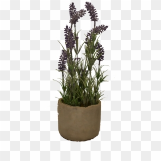 Big Lavender Pot - Flowerpot Clipart
