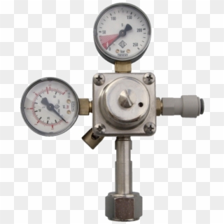 Co2 Pressure Reducer For Rechargeable Co2 Cylinder - Gauge Clipart