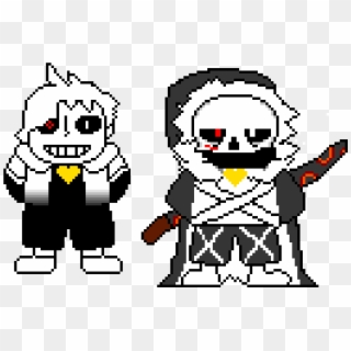 Cross Sans And Cross Chara - Cartoon Clipart
