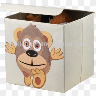 Foldable Kids' Toy Storage Bin Box - Cartoon Clipart