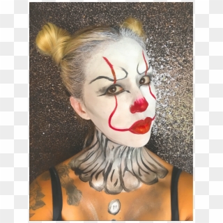 Pennywise Face Makeup - Goth Subculture Clipart