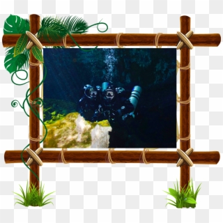 Cave Diving In Xotik-ha Cenote System - Picture Frame Clipart