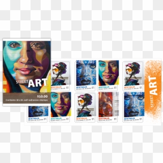 Streert Art Booklet Of 20 X $1 Stamps - Hosier Inc. Paint Up Project Round 1. Adnate Clipart