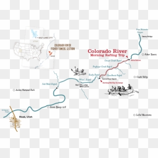 Moab Rafting Morning Map , Png Download - Map Clipart