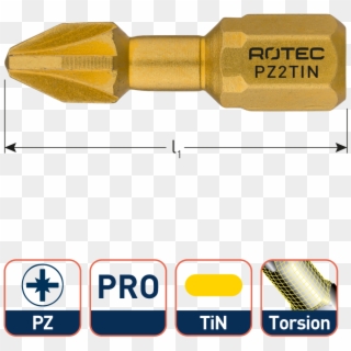 Pro Bit Pz 25mm Torsion Tin - Tan Clipart